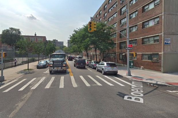 Bushwick Avenue, which leads into the new protected bike lane at Grand Street, does not have any bike lanes at all